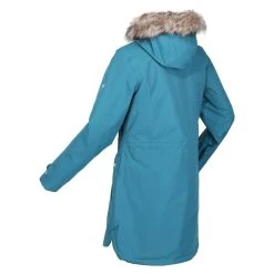 Regatta Womens/Ladies Sabinka Faux Fur Trim Parka (Slate Blue) -jacket shop kc438fde3b4ca6d3cf51f01c6f49f4c51