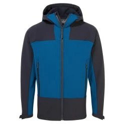 Craghoppers Mens Expert Softshell Hooded Active Soft Shell Jacket (Poseidon Blue/Navy)