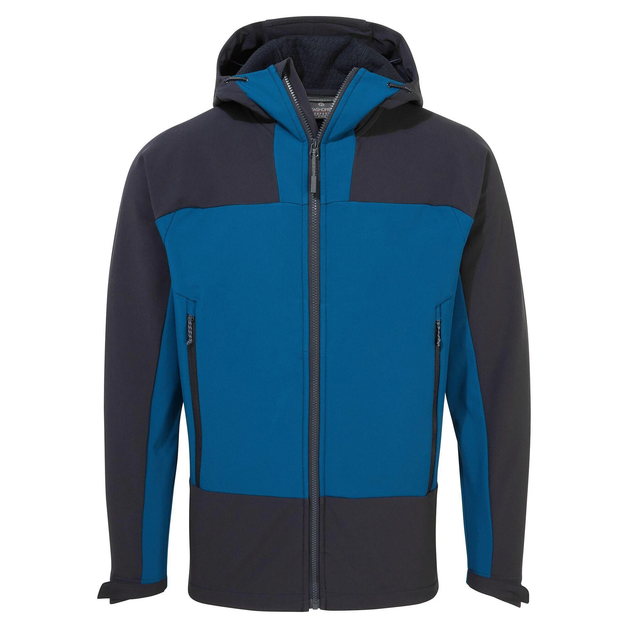 Craghoppers Mens Expert Softshell Hooded Active Soft Shell Jacket (Poseidon Blue/Navy) 3 Craghoppers Mens Expert Softshell Hooded Active Soft Shell Jacket (Poseidon Blue/Navy)