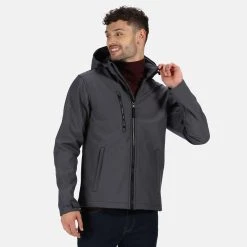 Regatta Mens Venturer 3 Layer Membrane Soft Shell Jacket (Black) -jacket shop kc91f5b13ad2078177a43e80ff138158e