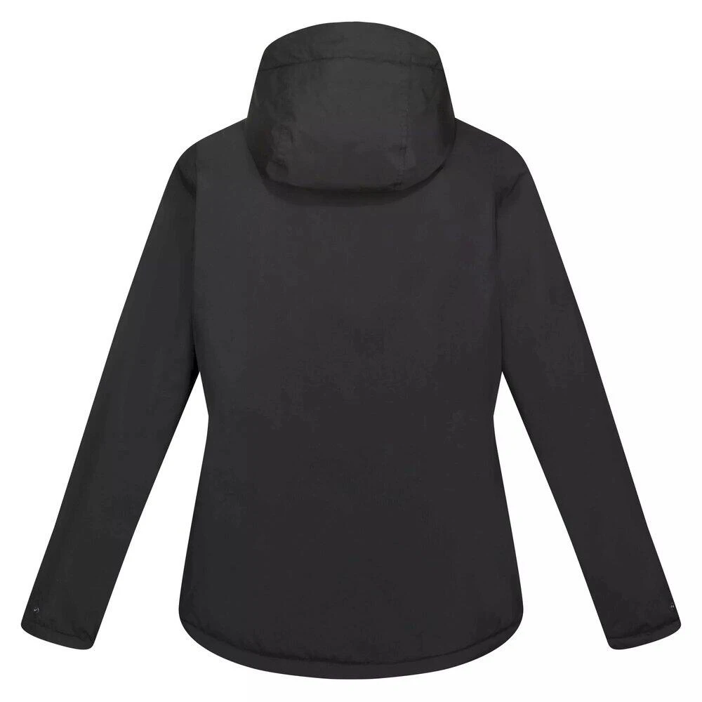 Regatta Womens/Ladies Bria Faux Fur Lined Waterproof Jacket (Black) 4 Regatta Womens/Ladies Bria Faux Fur Lined Waterproof Jacket (Black) - Image 2