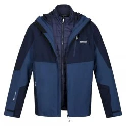 Regatta Mens Wentwood VII 3 In 1 Waterproof Jacket (Black/Bright Kiwi) -jacket shop kcd43593ea4672af7fce1a9cf82b198d7