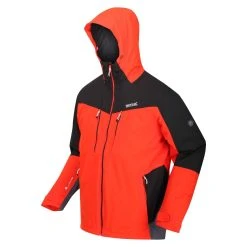 Regatta Mens Highton II Waterproof Insulated Jacket (Cajun Orange/Black) -jacket shop kcdeb62e65db8ca469429c86e1dd78fda