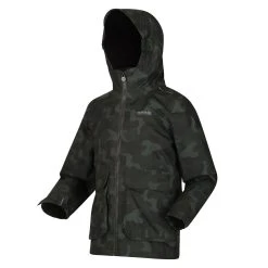 Regatta Childrens/Kids Salman Camo Insulated Waterproof Jacket (Dark Denim) -jacket shop kd194deadbdae9014ae9e90d5936686b6