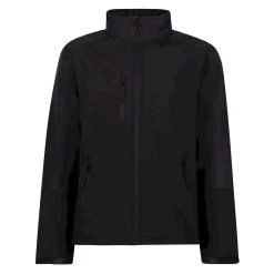 Regatta Reid Mens Softshell Wind Resistant Water Repellent Jacket (Black)