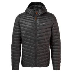 Craghoppers Mens Expolite Hooded Padded Jacket (Black/Magma Orange)