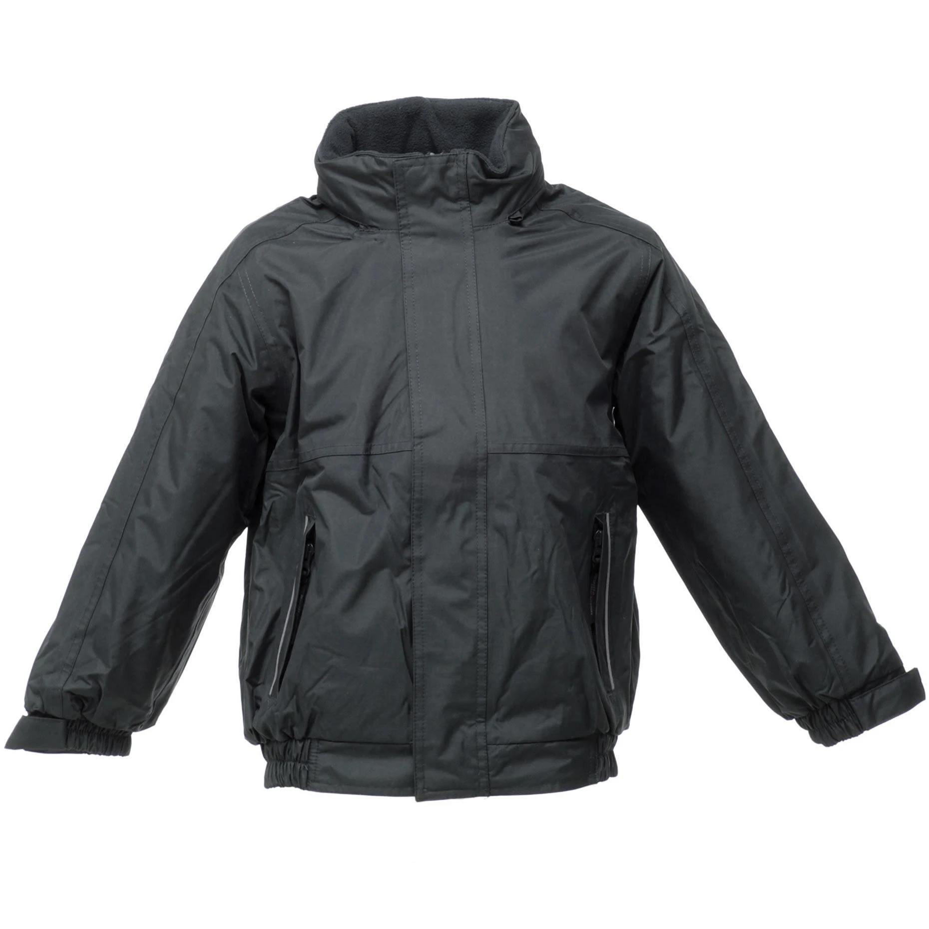 Regatta Kids/Childrens Waterproof Windproof Dover Jacket (Black/Ash) 3 Regatta Kids/Childrens Waterproof Windproof Dover Jacket (Black/Ash)