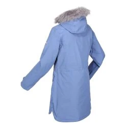 Regatta Womens/Ladies Sabinka Faux Fur Trim Parka (Slate Blue) -jacket shop kd58cced5a71ab904d607b3f62b35ca40