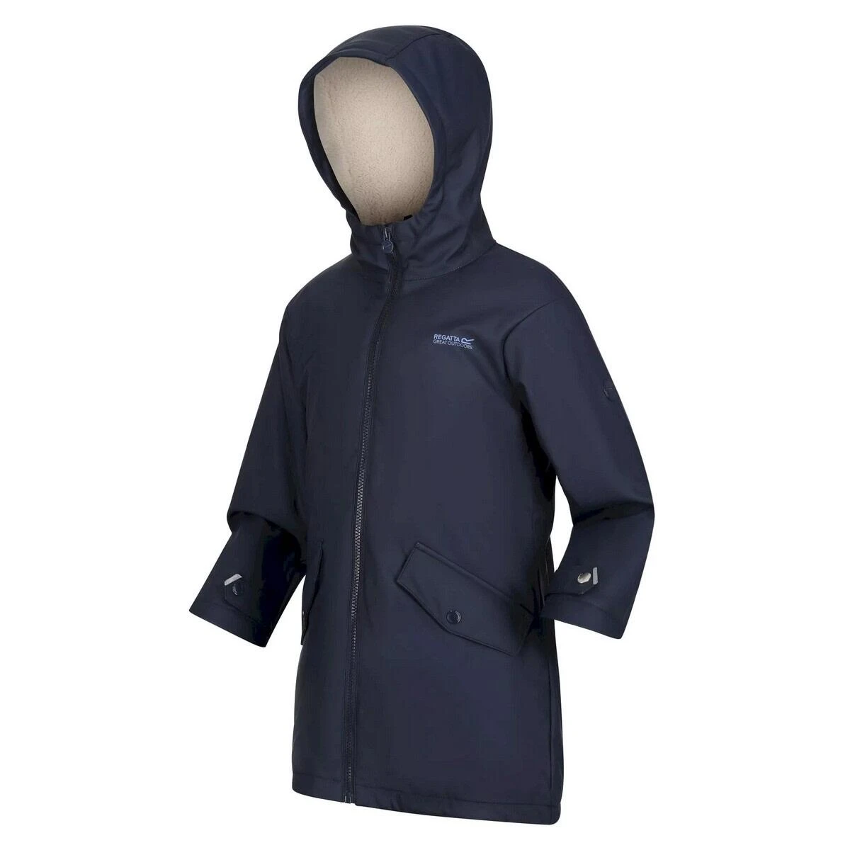 Regatta Childrens/Kids Brynlee Plain Waterproof Jacket (Navy) 5 Regatta Childrens/Kids Brynlee Plain Waterproof Jacket (Navy) - Image 3
