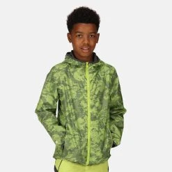 Regatta Kids' Printed Lever Packaway Waterproof Jacket -jacket shop kd9368d17a305e1322d6981828750e11f