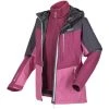 Regatta Womens/Ladies Carletta VII 2 In 1 Waterproof Jacket (Seal Grey/Amaranth Haze)