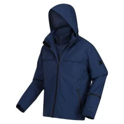 Regatta Mens Britely Torch 3 In 1 Waterproof Jacket (Black) -jacket shop kdd8e55d8398726b8ec67c27bb16f47c7