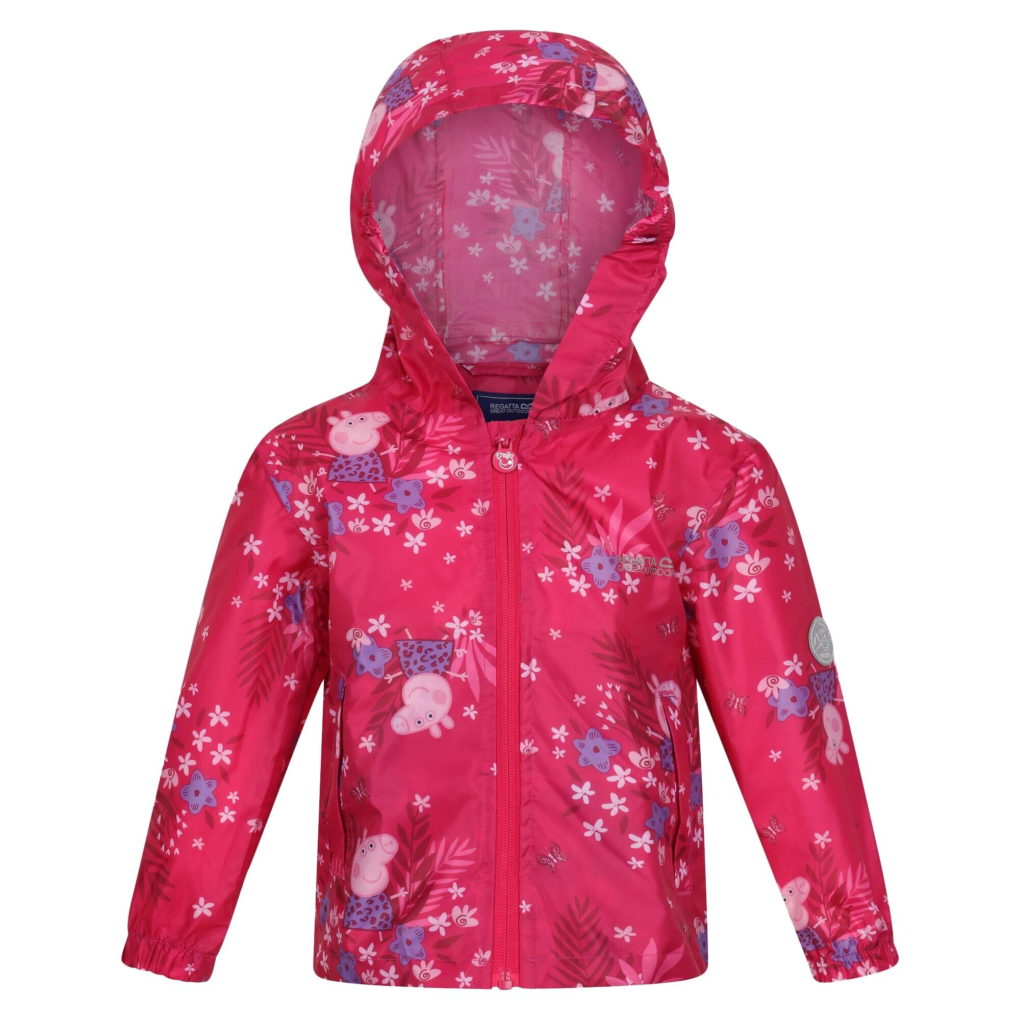Regatta Childrens/Kids Peppa Pig Packaway Waterproof Jacket (Fusion Pink) 3 Regatta Childrens/Kids Peppa Pig Packaway Waterproof Jacket (Fusion Pink)