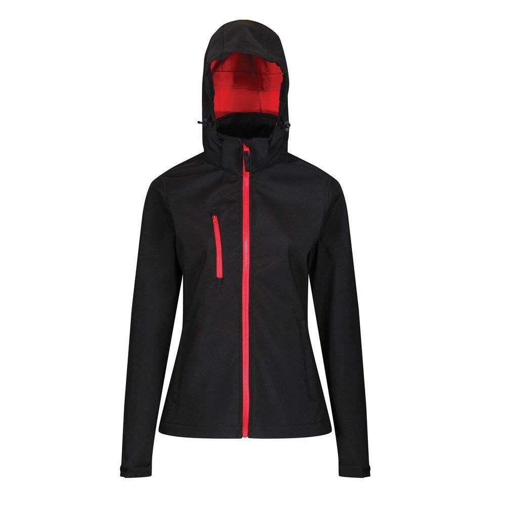 Regatta Womens/Ladies Venturer Hooded Soft Shell Jacket (Black) 8 Regatta Womens/Ladies Venturer Hooded Soft Shell Jacket (Black) - Image 6