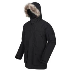 Regatta Mens Salinger II Faux Fur Insulated Parka (Black) -jacket shop ke32ede8ba7ee1de9fc208da24e9a988f