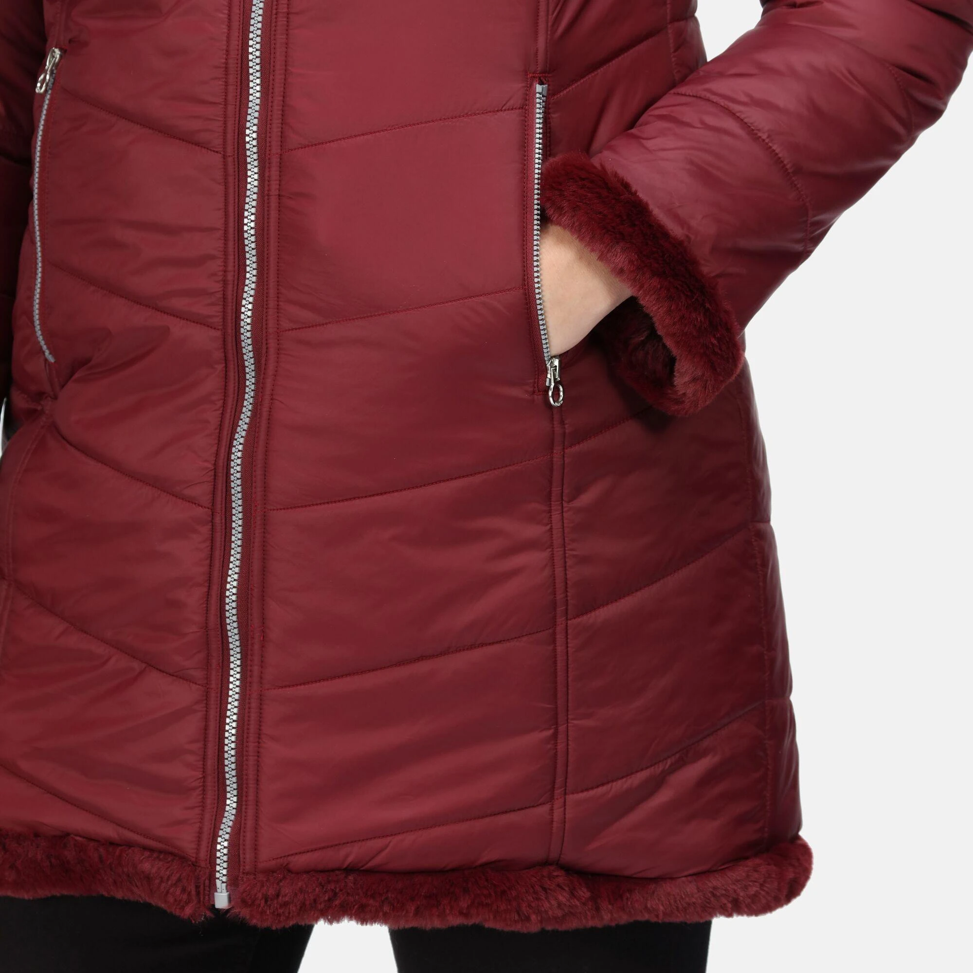 Regatta Womens/Ladies Charlize Insulated Parka (Black) 9 Regatta Womens/Ladies Charlize Insulated Parka (Black) - Image 7
