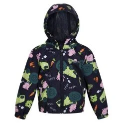 Regatta Childrens/Kids Peppa Pig Tractor Waterproof Jacket (Navy)