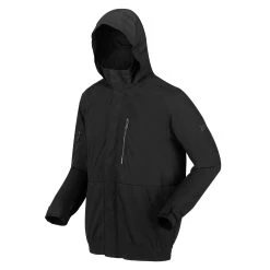 Regatta Mens Feelding Linear Waterproof Bomber Jacket (Black) -jacket shop ke8550bd5631bae2aaa28d38334028d9d