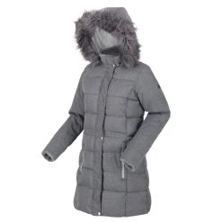 Regatta Womens/Ladies Della Wool Effect Insulated Parka (Cyberspace Marl) -jacket shop kf0afc4c6a7f4260b7235bfae8a323387