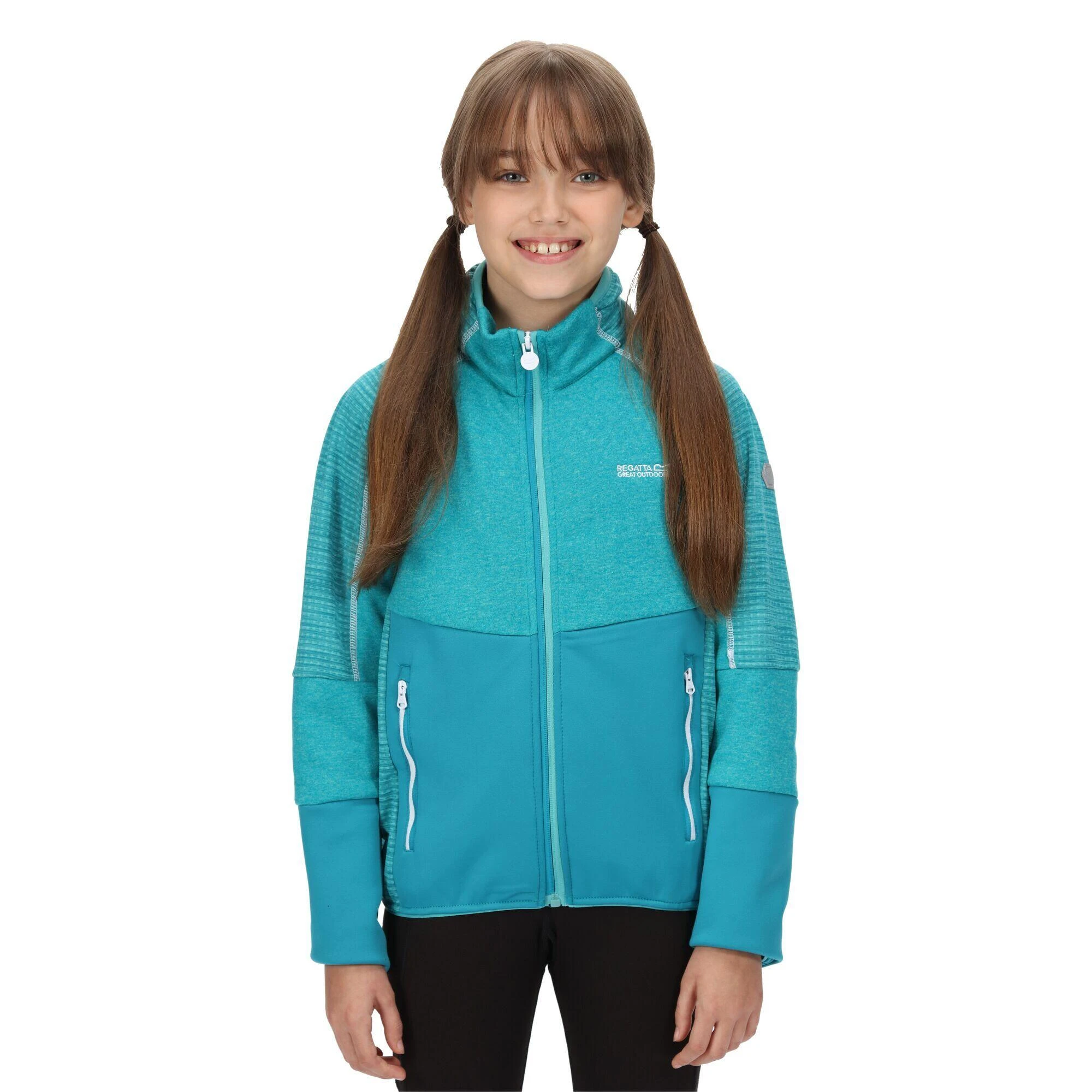 Regatta Childrens/Kids Oberon V Soft Shell Jacket (Bright Kiwi/Black) 15 Regatta Childrens/Kids Oberon V Soft Shell Jacket (Bright Kiwi/Black) - Image 13