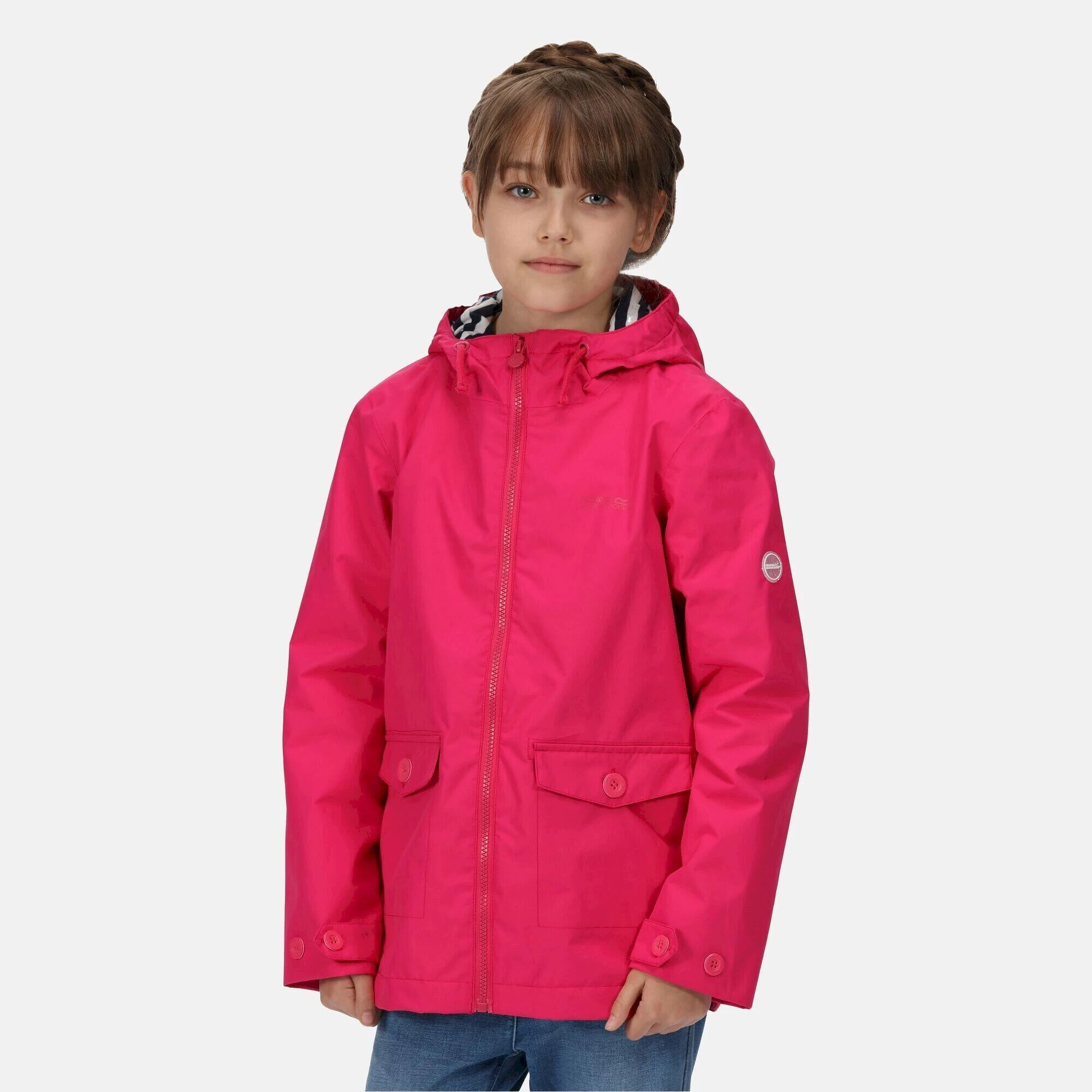Regatta Childrens/Kids Belladonna Waterproof Jacket (Navy) 15 Regatta Childrens/Kids Belladonna Waterproof Jacket (Navy) - Image 13