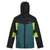 Regatta Mens Dresford Waterproof Jacket (Black/Pacific Green) -jacket shop kf3b10f409f5bb413de163f22ec3eb968