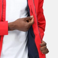 Regatta Mens Finn Waterproof Jacket (True Red) -jacket shop kf75e0f3cb982e94eddaf0752a14adc5a