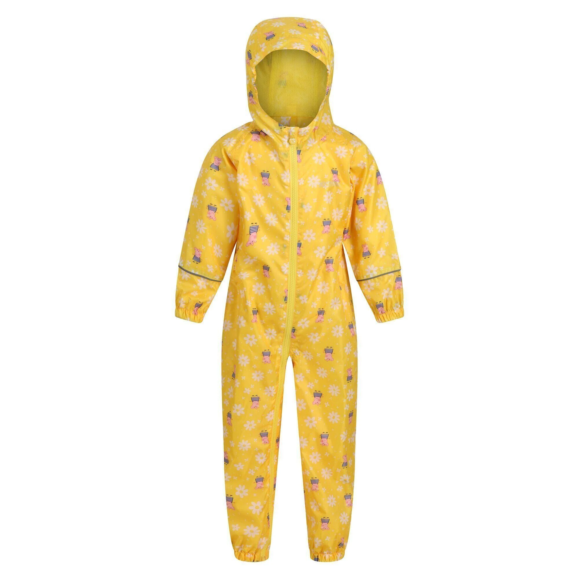 Regatta Childrens/Kids Pobble Peppa Pig Floral Waterproof Puddle Suit (Maize Yellow) 3 Regatta Childrens/Kids Pobble Peppa Pig Floral Waterproof Puddle Suit (Maize Yellow)